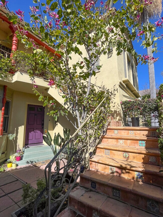 stairs to upper apt. - 1017 S Stanley Ave