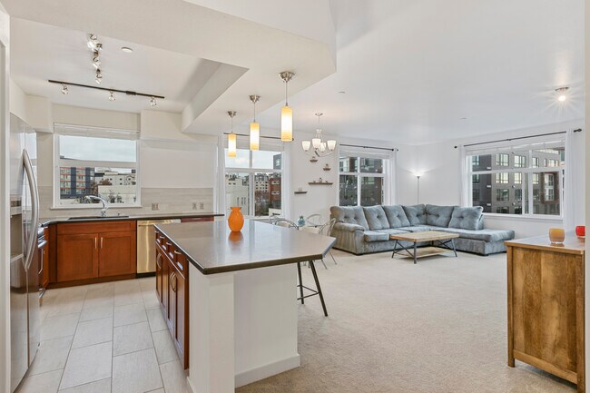 Living room with dining area - 5450 Leary Ave NW