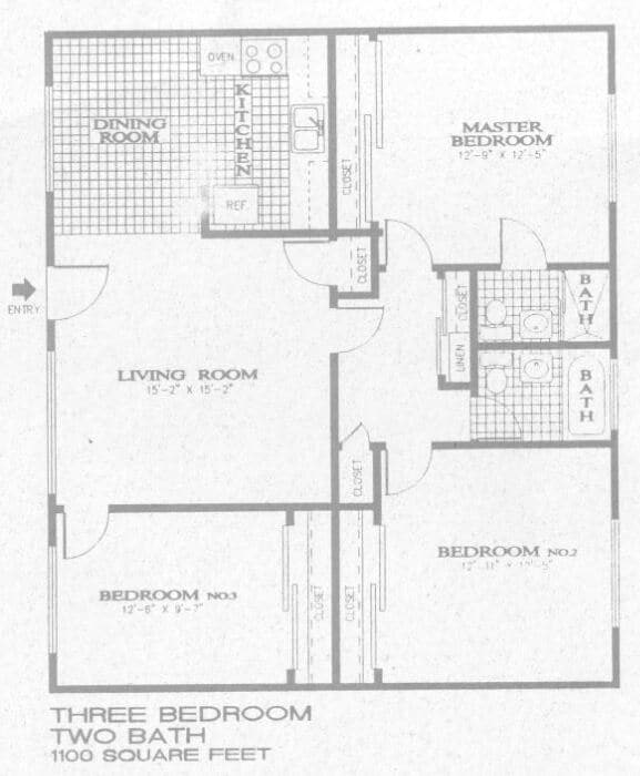 Floorplan - Desert Spa Apartments