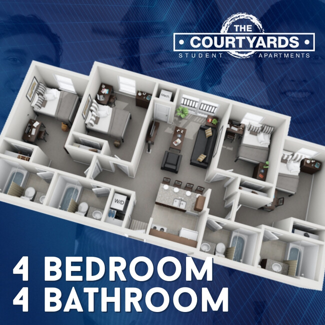 Floorplan - The Courtyards Apartments