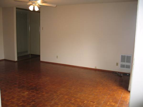 Living room with mirrored closets - 88 Flynn Ave