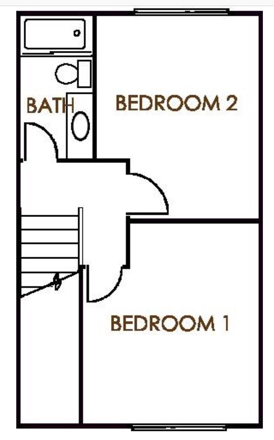 Upstairs floor plan - 1366 Fredericks St