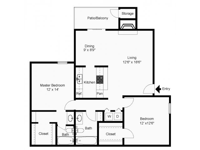 Floorplan - Bent Oaks Apartments