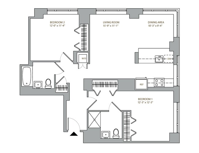 Floorplan - Hoyt & Horn Apartments