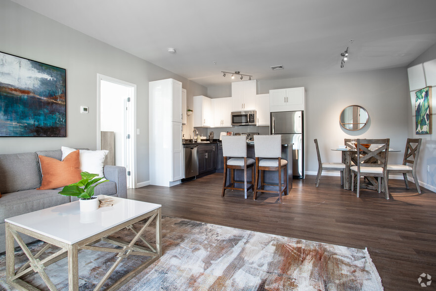 Living Room / Kitchen - Cobblestone Village Apartments