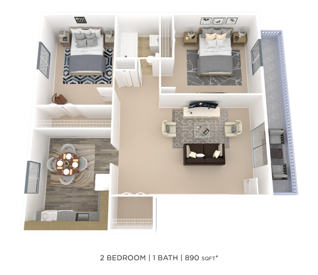 Floorplan - Edgewater Gardens Apartment Homes