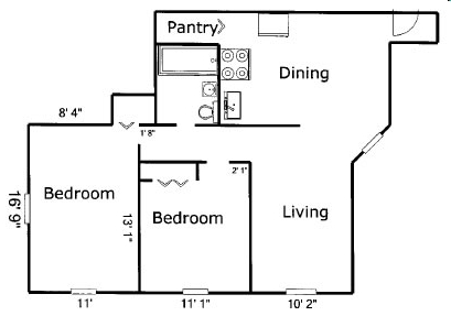 2BR/1BA - 66 North 9th Street Apartments