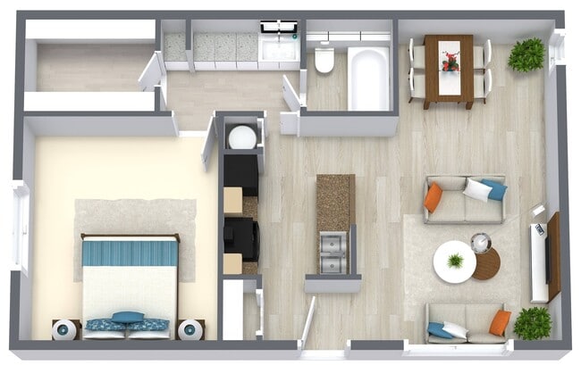 1 bedroom 617 sq ft - Northwoods Apartments