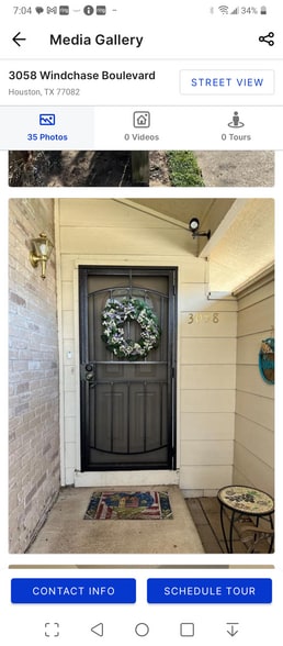 Inviting front door with the garden. - 2816 Windchase Blvd