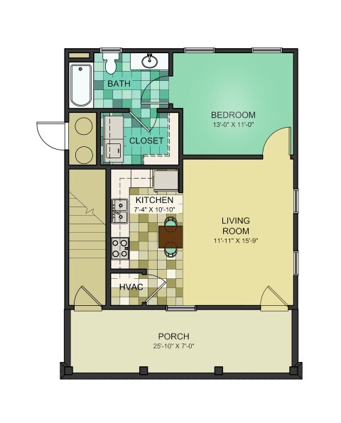 1 bed \ 1 bath downstairs - The Bungalows of Auburn Village