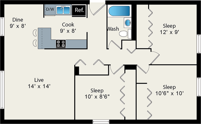 Floorplan - Reside on Barry