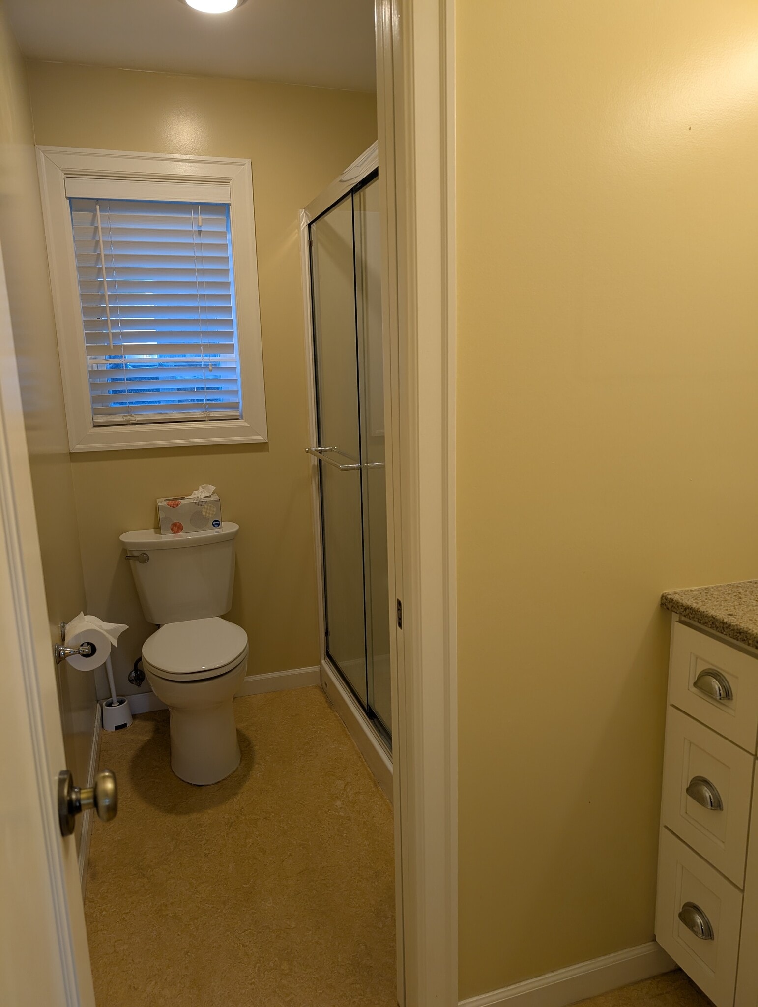 Bath 2 with pocket door separating shower room from vanity - 16715 SE Evergreen Ln