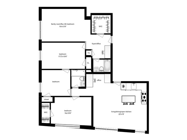 Floorplan - 96  Schermerhorn