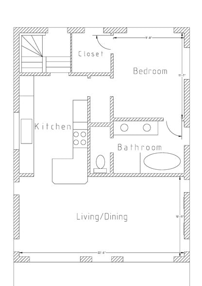 Ground Floor/Dimensions - 777 South Emerson Street