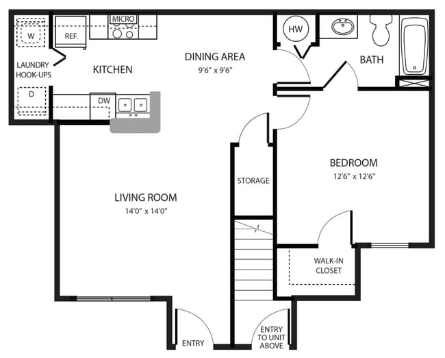 Floorplan - Brook Haven Apartments