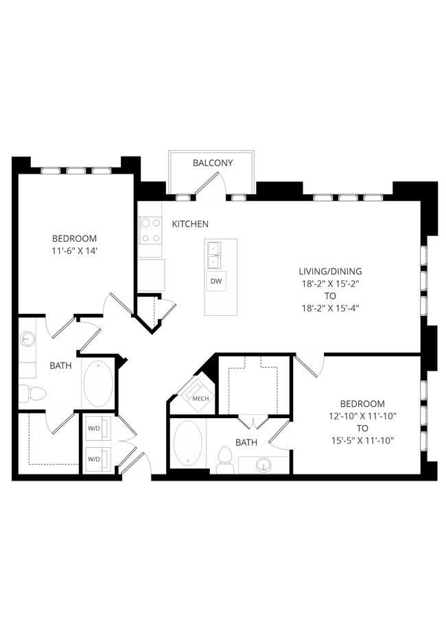 Floorplan - The Crosby at the Brickyard Apartment Homes