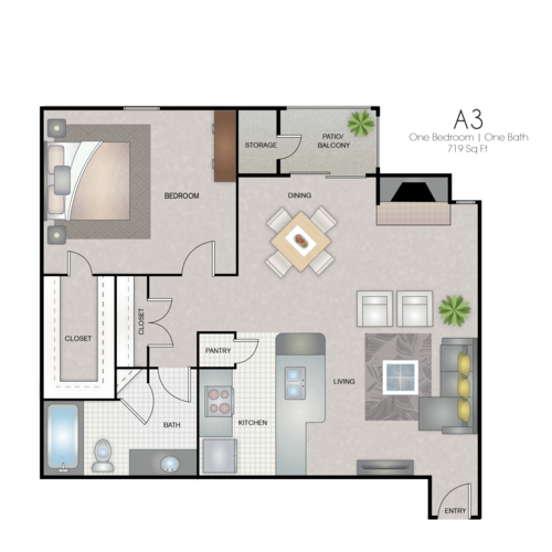 Floorplan - Wythe Apartment Homes