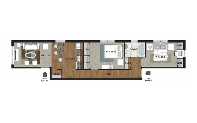 Floorplan - Bryant Ave Apartments | 3432