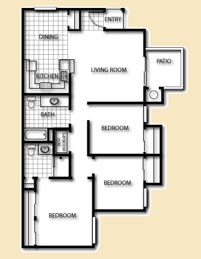 3BR/2BA - Westberry Square Apartments