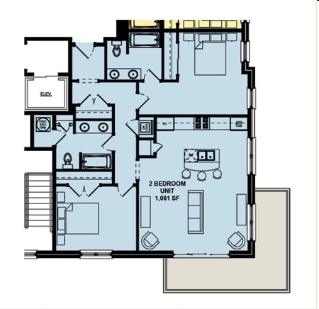2BR/2BA - Dilworth Walk