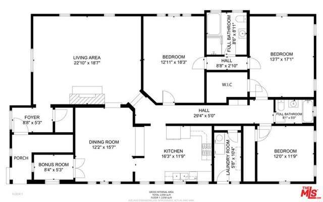 Floor Plan - 1213 Hi Point St