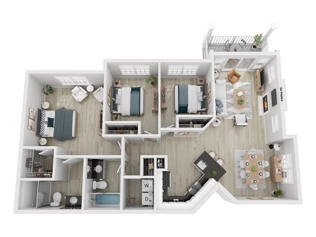 Floorplan - Bradley Park Apartments