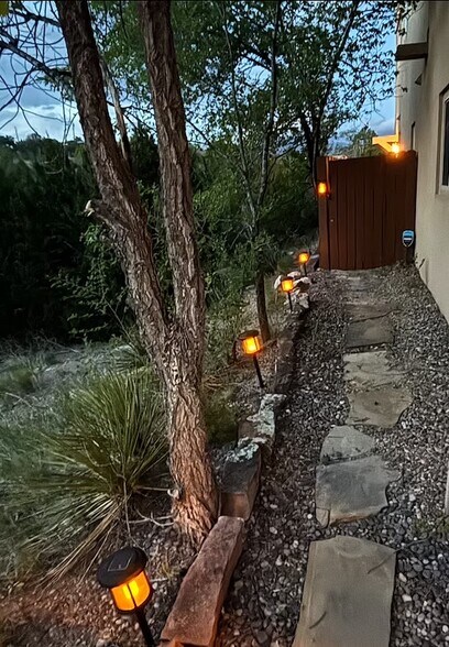 Private gated, solar lit pathway. - 2132 Ridgeview Cir