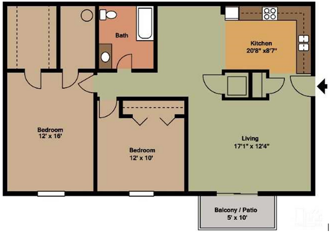 Floorplan - Abbey Lane Apartments