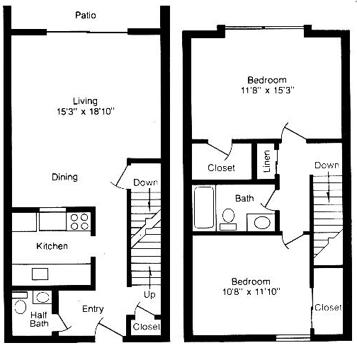 2BR/1.5BA - Kingshill Court Apartments & Townhomes