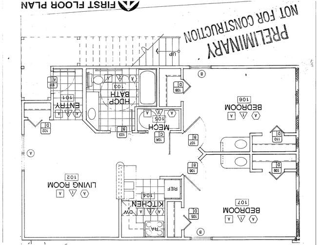 Rough Floorplan - 701 N Dicks St