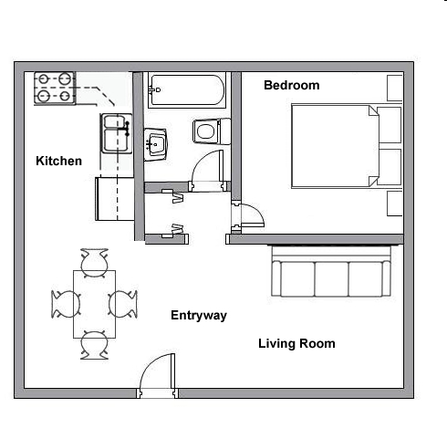 1BR/1BA - Hudson Gardens