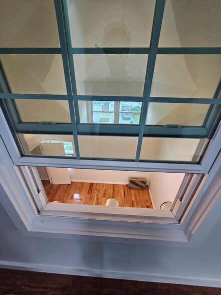 view from attic to livingroom - 8 Wilson St