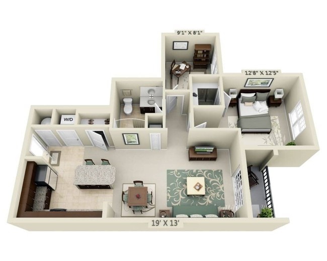 One Bedroom A1BD - Bell Arlington Ridge