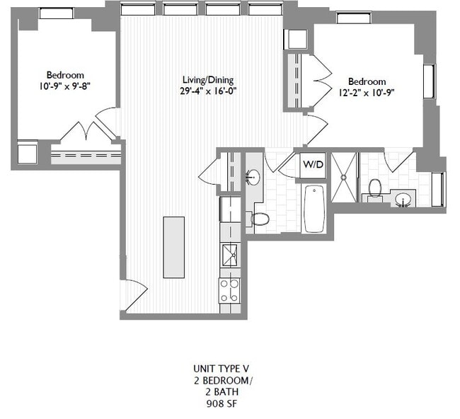 2-Bedroom 2-Bathroom | 908 sqft - ICON