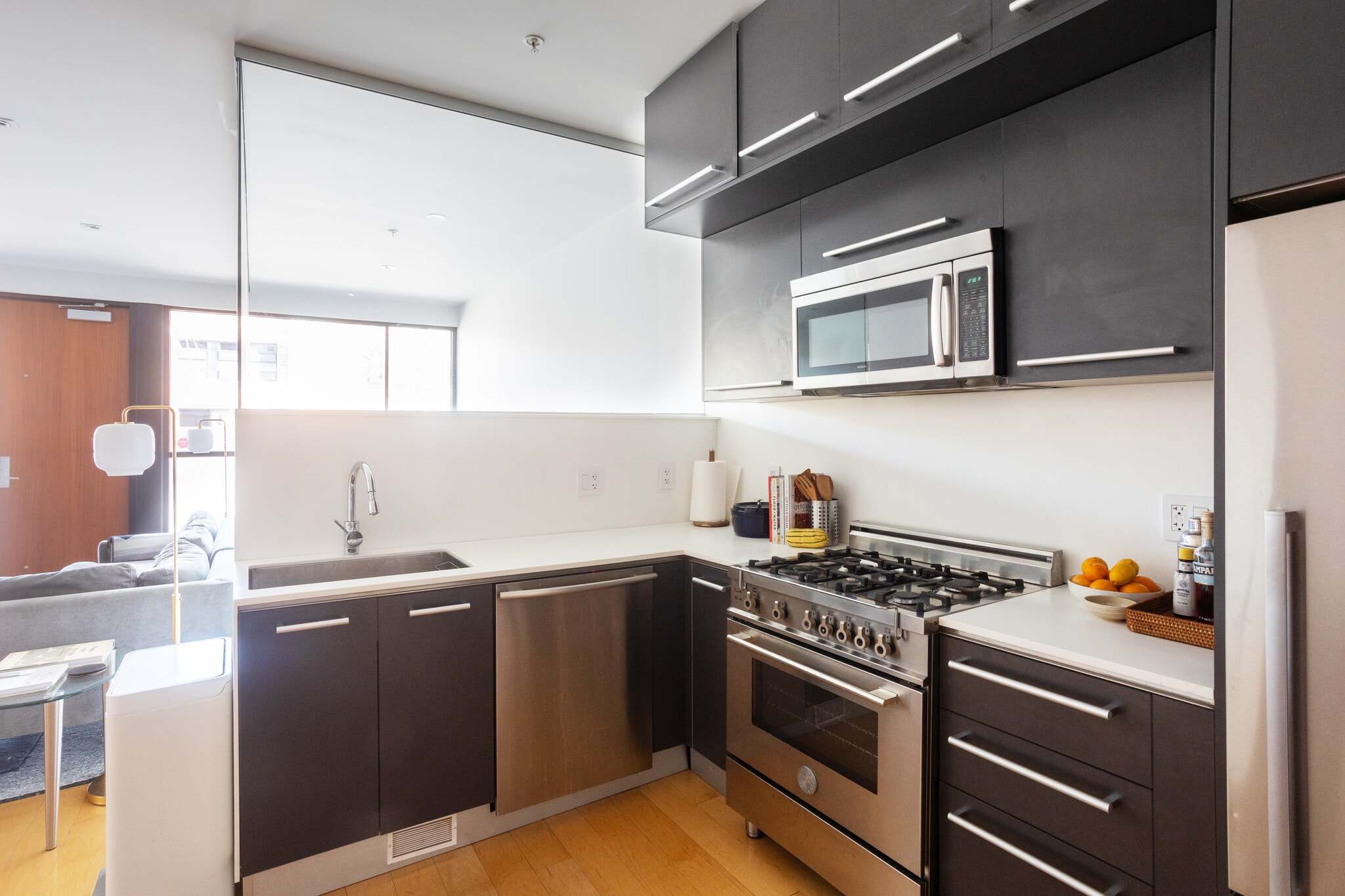Gourmet kitchen with high-end appliances: Bertazzoni, Miele, Fisher & Paykel), and high-end finishes - 2250 11th St NW