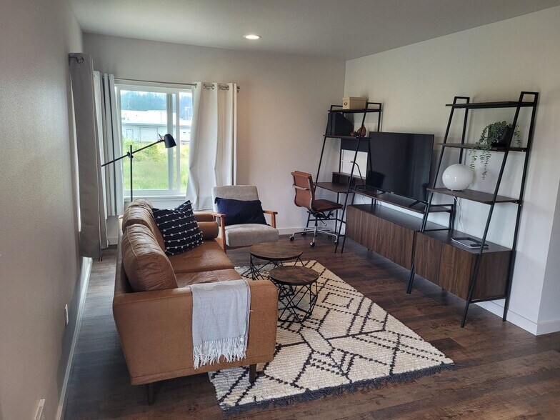 Example of living room space. Unit is rented unfurnished. - 575 Greenwood Ave