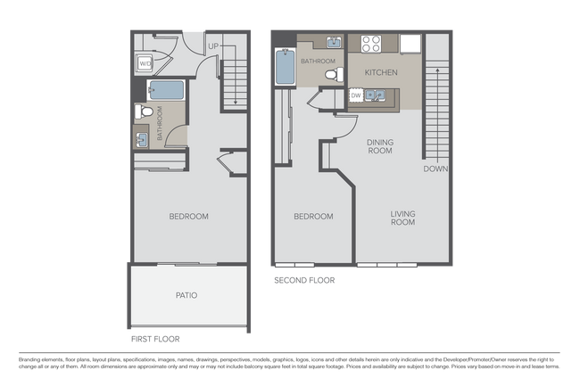 Plan - 2 Bed / 2 Bath Townhome - 101 San Fernando