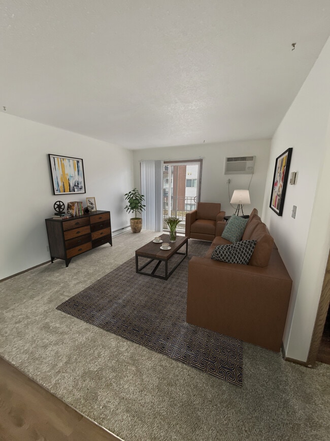 Living room - balcony - Prairie View Apartments