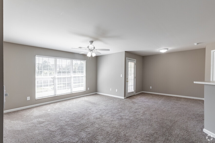 2BR, 2BA - 1,220SF (Type F) - Living Room - The Mews Apartments