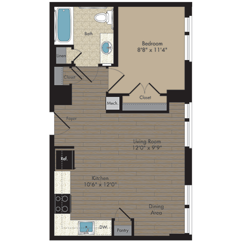 Floorplan - Hodge on 7th - Senior Living