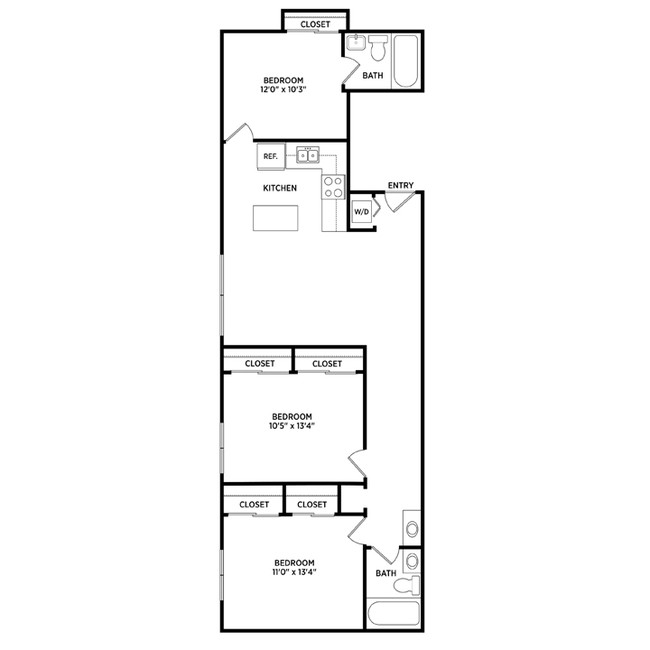 Floorplan - Glenwood Apartments