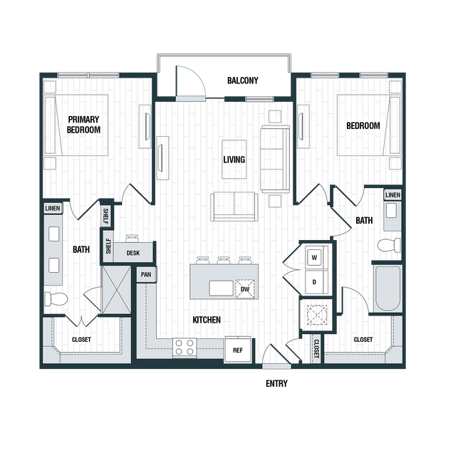 B1: 2 Bed 2 Bath - Altitude at Brooks