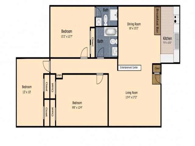 Three Bedroom - Mt Washington Apartments