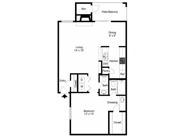 Floorplan - Centre Oaks Apartments