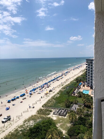 Looking south from top 12th floor balcony - 1905 S Ocean Blvd