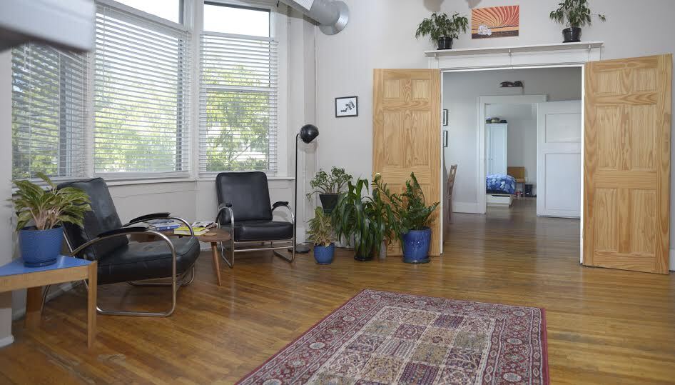 This is the West bedroom, which also has a huge bay window and a large storage closet. - 127 Iowa Avenue