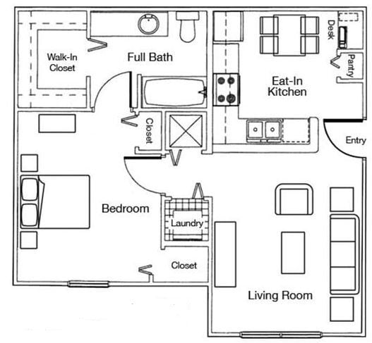 Floorplan - Whispering Woods Apartments