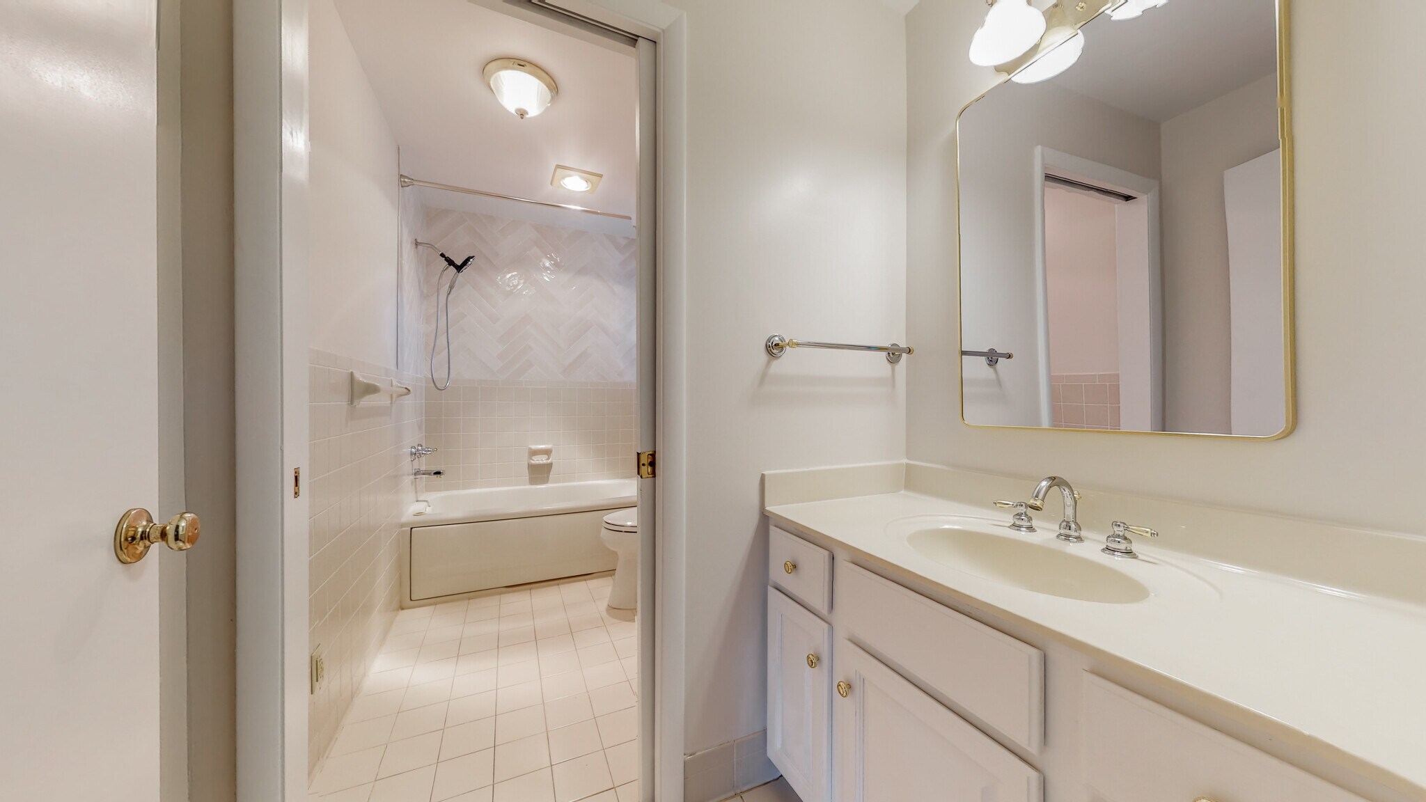 First bathroom with separate vanity area - 203 Donelson Hills Dr