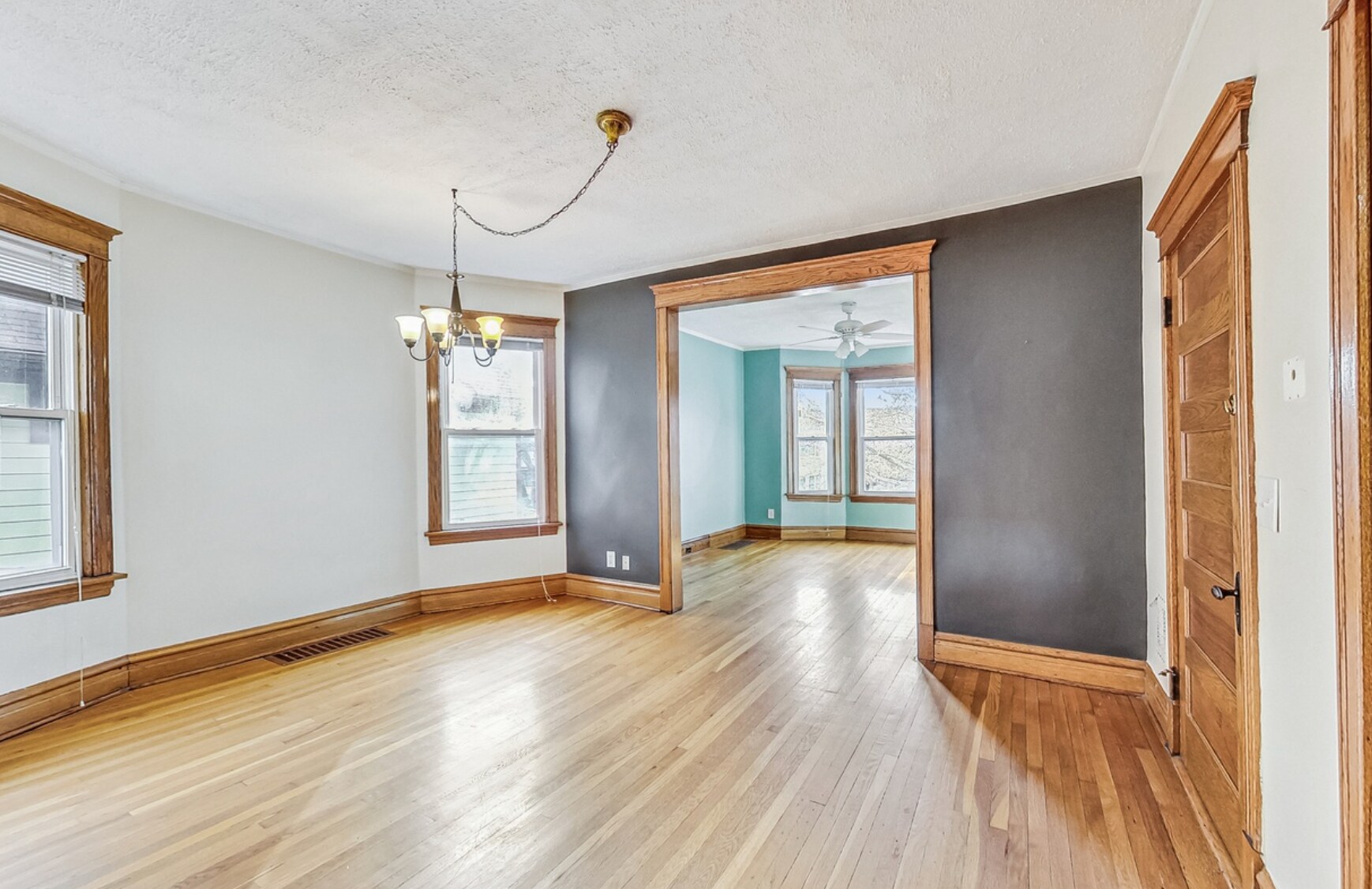 Another view from dining room into living room - 3747 N Kostner Ave