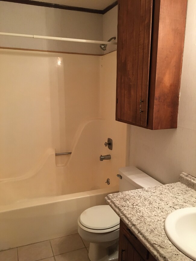 Bathroom has linen cabinet to the ceiling and storage under sink - 120 W California St